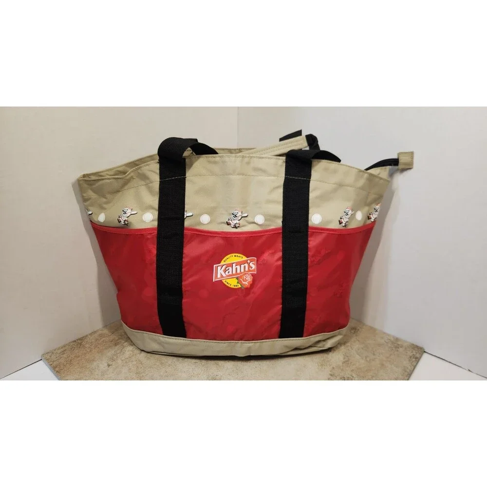Cincinnati Reds MLB Tote Kahn's Promo Red Beige Black Baseball NEW